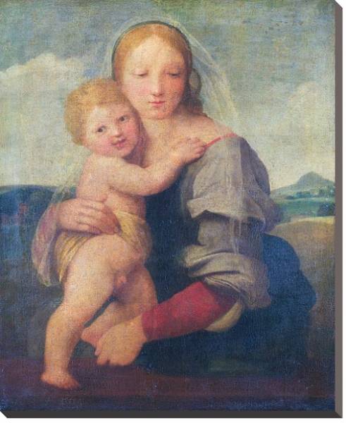 Постер Мадонна с младенцем с типом исполнения На холсте без рамы