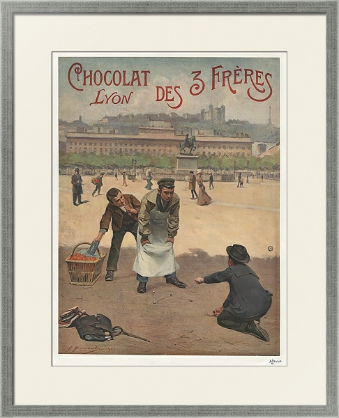 Постер Chocolat des trois frères с типом исполнения Под стеклом в багетной раме 1727.2510
