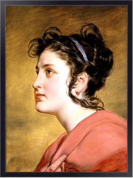 Постер Портерт молодой девушки с типом исполнения На холсте в раме в багетной раме 221-01