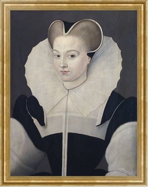 Постер Портрет молодой женщины 9 с типом исполнения На холсте в раме в багетной раме NA033.1.051
