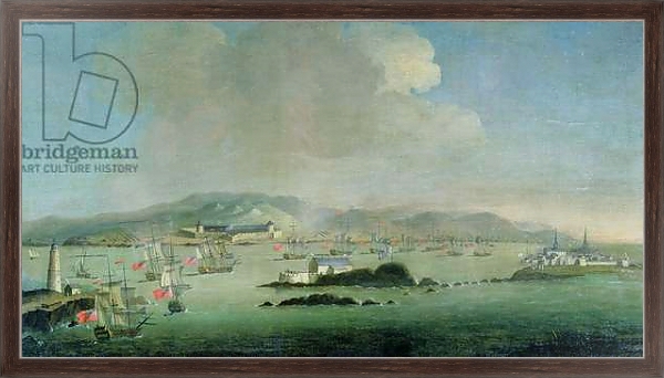 Постер A Sea Battle off the Coast of Louis Berg, Canada с типом исполнения На холсте в раме в багетной раме 221-02