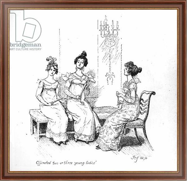 Постер The Bingley sisters from 'Pride and Prejudice' by Jane Austen, 1894 с типом исполнения На холсте в раме в багетной раме 35-M719P-83