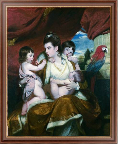Постер Леди Кокбурн и ее три старших сына с типом исполнения На холсте в раме в багетной раме 35-M719P-83