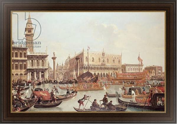 Постер View of the Doge's Palace and the Piazzetta, Venice с типом исполнения На холсте в раме в багетной раме 1.023.151