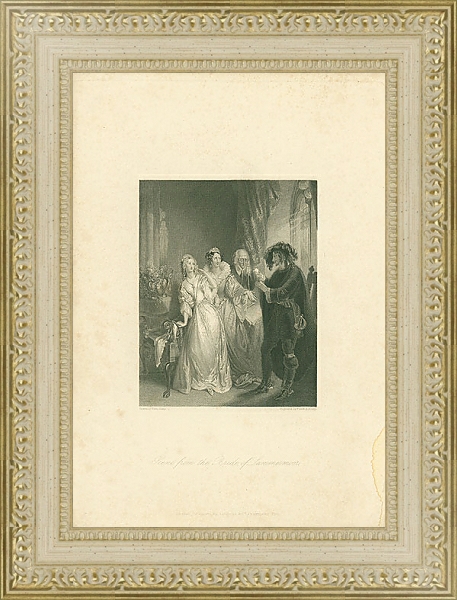 Постер Scene from the Bride of Lammermoor 1 с типом исполнения Акварель в раме в багетной раме 484.M48.725
