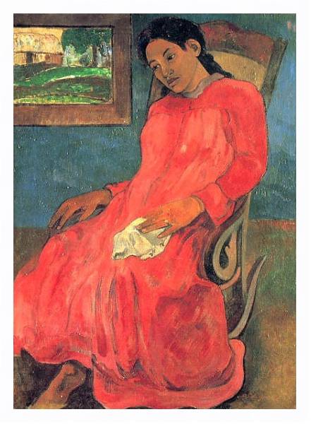 Постер Женщина в красном 2 с типом исполнения На холсте в раме в багетной раме 221-03