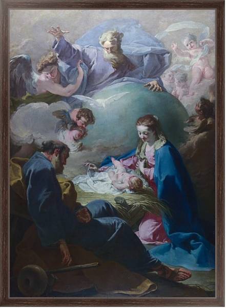 Постер Рождение с Богом-Отцом и Святым Духом с типом исполнения На холсте в раме в багетной раме 221-02