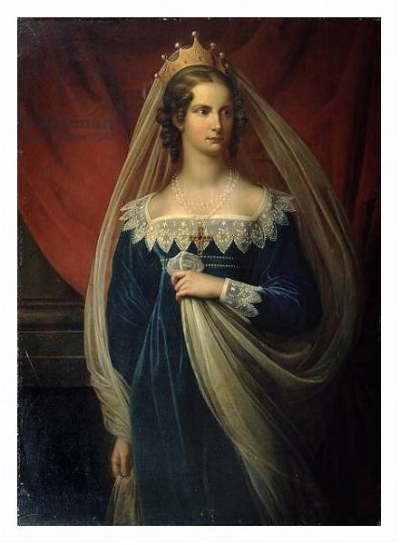 Постер Portrait of Princess Charlotte von Preussen, 1817 с типом исполнения На холсте в раме в багетной раме 221-03
