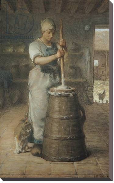 Постер Churning Butter, 1866-68 с типом исполнения На холсте без рамы
