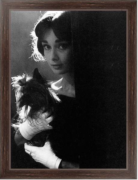 Постер Хепберн Одри 60 с типом исполнения На холсте в раме в багетной раме 221-02