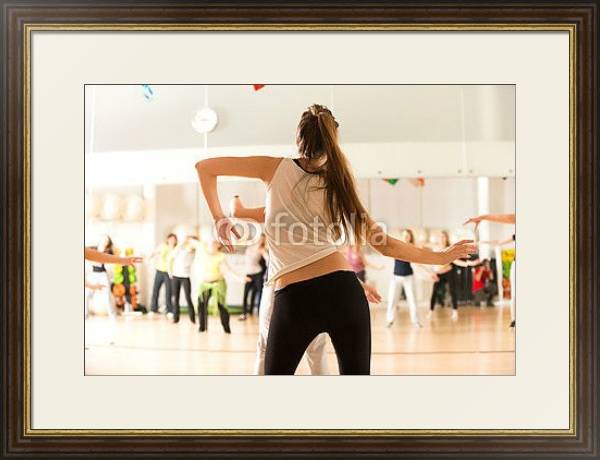 Постер Танцевальный класс с типом исполнения Под стеклом в багетной раме 1.023.036