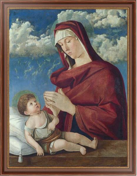 Постер Дева Мария с младенцем 21 с типом исполнения На холсте в раме в багетной раме 35-M719P-83