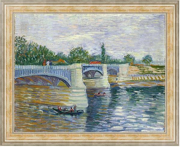Постер Seine with the Pont de la Grande Jette, The с типом исполнения На холсте в раме в багетной раме NA053.0.115