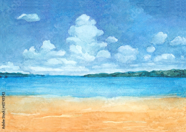 Постер Тропический пляж 1 с типом исполнения На холсте без рамы