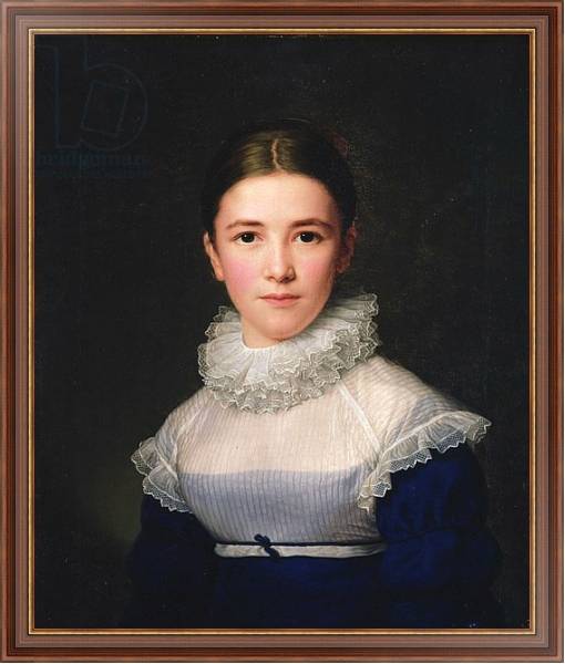 Постер dortrait of Lina Groger, the foster daughter of the Artist, 1815 с типом исполнения На холсте в раме в багетной раме 35-M719P-83