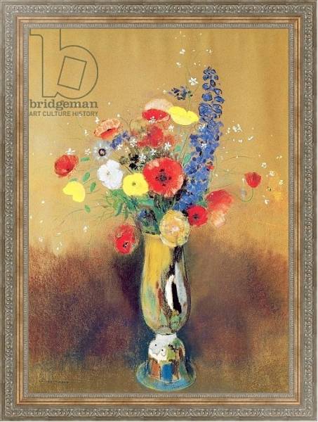 Постер Wild flowers in a Long-necked Vase, c.1912 с типом исполнения На холсте в раме в багетной раме 484.M48.310