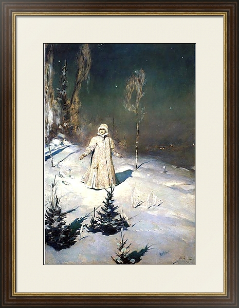 Постер Снегурочка с типом исполнения Под стеклом в багетной раме 1.023.036