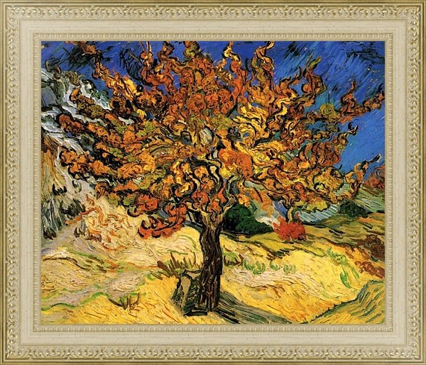 Постер Тутовое дерево с типом исполнения На холсте в раме в багетной раме 484.M48.725