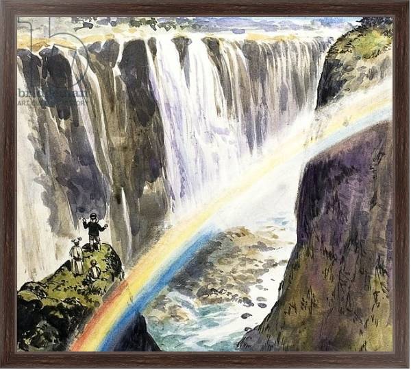Постер Dr Livingstone seeing the Victoria Falls с типом исполнения На холсте в раме в багетной раме 221-02