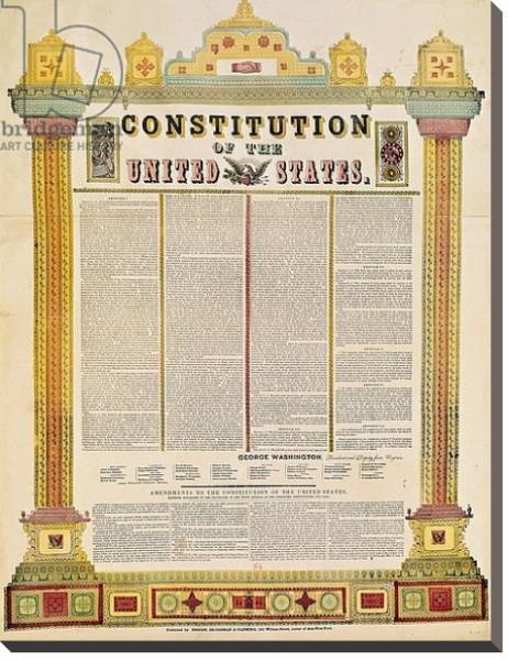 Постер The Constitution of the United States of America с типом исполнения На холсте без рамы