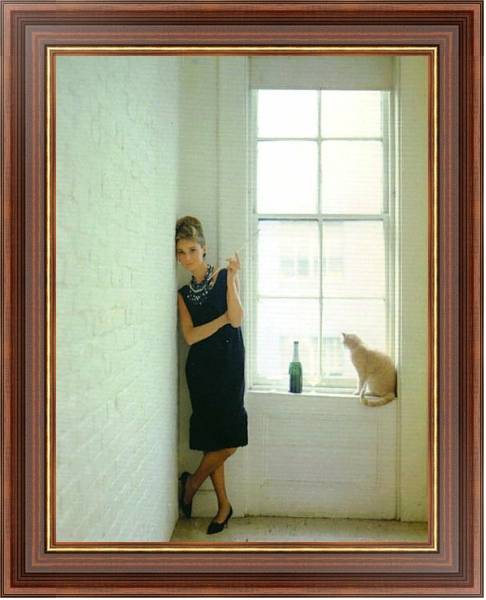 Постер Хепберн Одри 122 с типом исполнения На холсте в раме в багетной раме 35-M719P-83