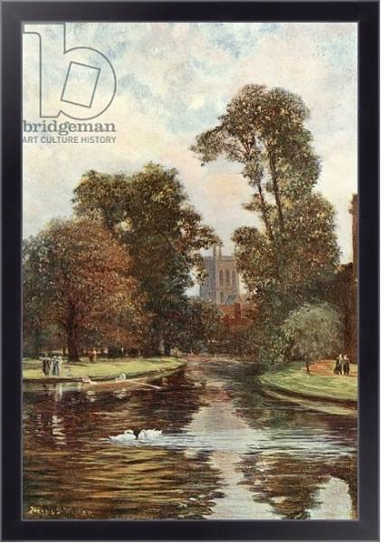 Постер St John's College, Cambridge с типом исполнения На холсте в раме в багетной раме 221-01