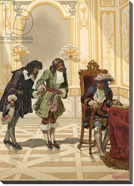 Постер Giovanni Domenico Cassini presented to Louis XIV by Colbert с типом исполнения На холсте без рамы