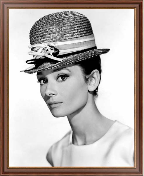 Постер Hepburn, Audrey 17 с типом исполнения На холсте в раме в багетной раме 35-M719P-83