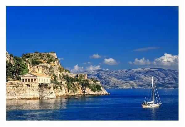 Постер Остров Корфу. Греция с типом исполнения На холсте в раме в багетной раме 221-03