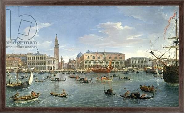 Постер View of Venice from the Island of San Giorgio, 1697 с типом исполнения На холсте в раме в багетной раме 221-02
