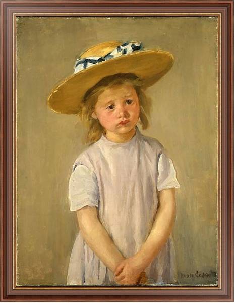 Постер Ребенок в соломенной шляпе с типом исполнения На холсте в раме в багетной раме 35-M719P-83