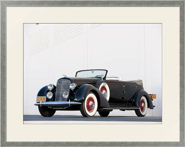 Постер Lincoln K Dual Windshield Convertible Sedan by LeBaron '1936 с типом исполнения Под стеклом в багетной раме 1727.2510