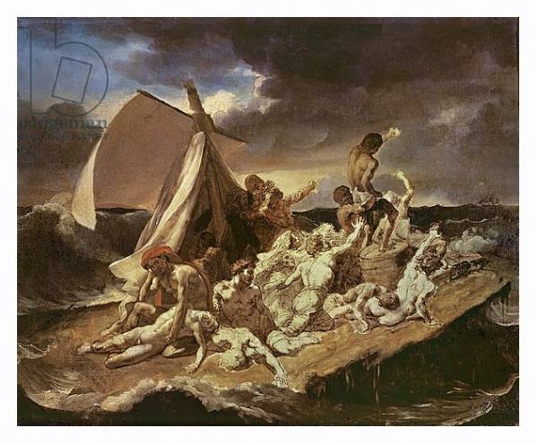 Постер Second study for the Raft of the Medusa с типом исполнения На холсте в раме в багетной раме 221-03