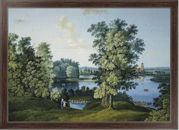 Постер Вид Большого пруда в Царскосельском парке с типом исполнения На холсте в раме в багетной раме 221-02