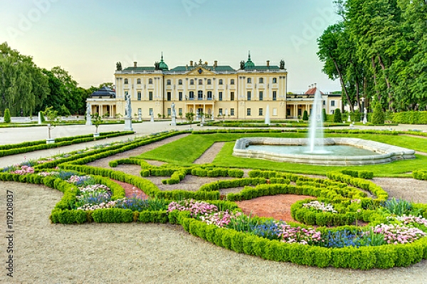 Постер Сад Дворца Браницких, Польша с типом исполнения На холсте без рамы