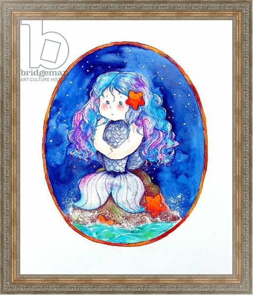 Постер Sad Little Mermaid с типом исполнения На холсте в раме в багетной раме 484.M48.310