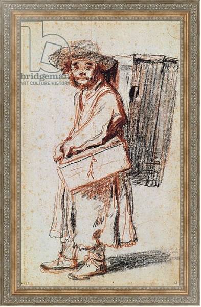 Постер Study of a Pedlar from the Auvergne с типом исполнения На холсте в раме в багетной раме 484.M48.310