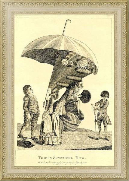Постер История женской прически 6 с типом исполнения Акварель в раме в багетной раме 484.M48.725
