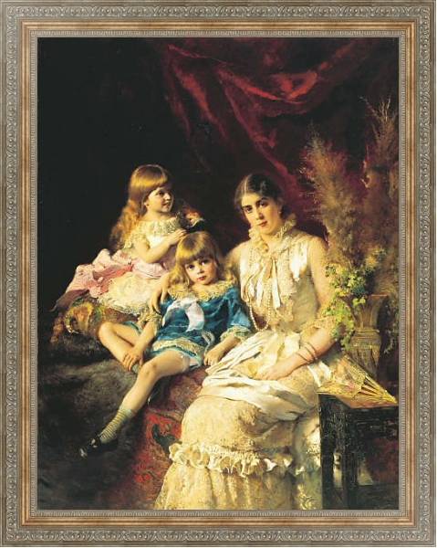 Постер Семейный портрет. 1882 с типом исполнения На холсте в раме в багетной раме 484.M48.310