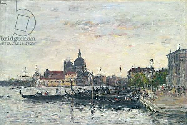 Постер Venice, the Mole at the Entrance to the Grand Canal and the Salute, Evening, 1895 с типом исполнения На холсте без рамы