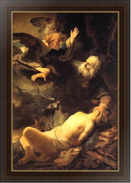 Постер Жертвоприношение Авраама 2 с типом исполнения На холсте в раме в багетной раме 1.023.151
