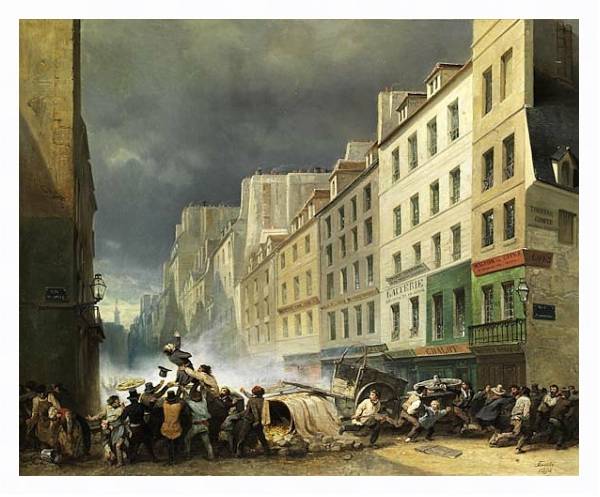 Постер Парижская революция - II с типом исполнения На холсте в раме в багетной раме 221-03