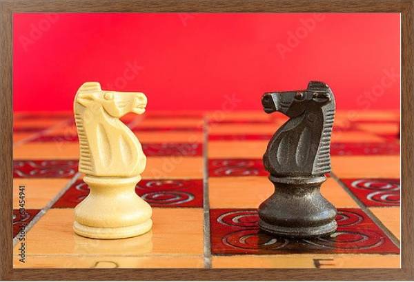 Постер Шахматные фигуры с типом исполнения На холсте в раме в багетной раме 1727.4310