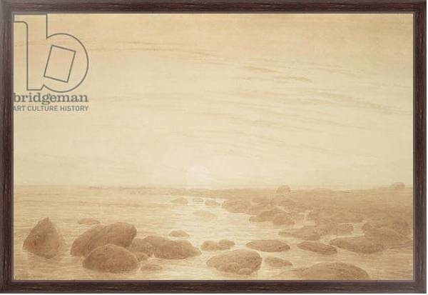 Постер Moonrise on the Sea с типом исполнения На холсте в раме в багетной раме 221-02