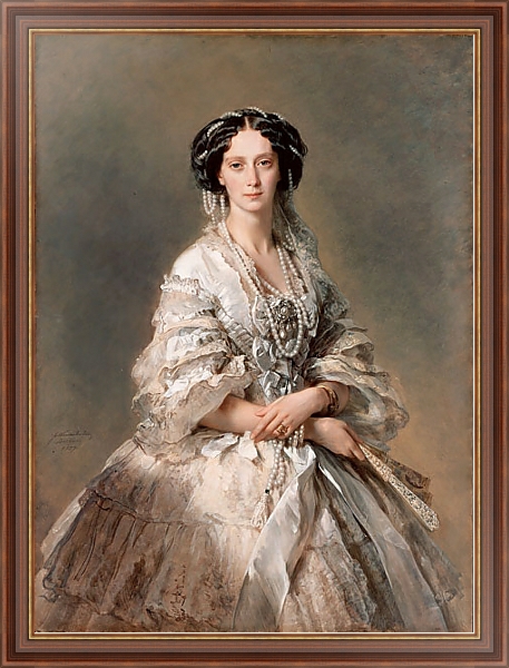 Постер Портрет императрицы Марии Александровны с типом исполнения На холсте в раме в багетной раме 35-M719P-83