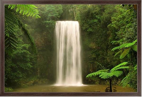 Постер Водопад. Квинсленд. Австралия с типом исполнения На холсте в раме в багетной раме 221-02