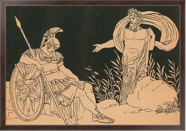 Постер Aeneas and Tiber с типом исполнения На холсте в раме в багетной раме 221-02