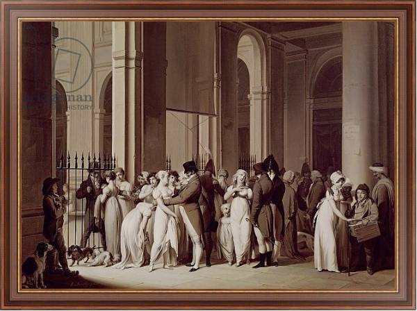 Постер The Galleries of the Palais Royal, Paris, 1809 с типом исполнения На холсте в раме в багетной раме 35-M719P-83