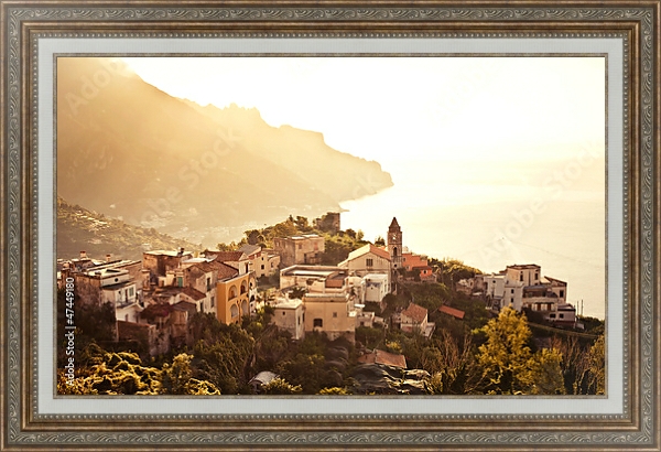 Постер Италия, Амальфитанское побережье, Равелло 1 с типом исполнения На холсте в раме в багетной раме 595.M52.330