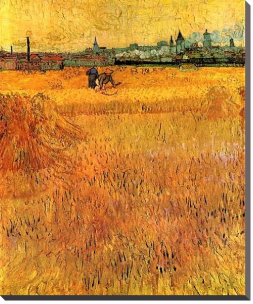 Постер Арль, вид с пшеничных полей с типом исполнения На холсте без рамы